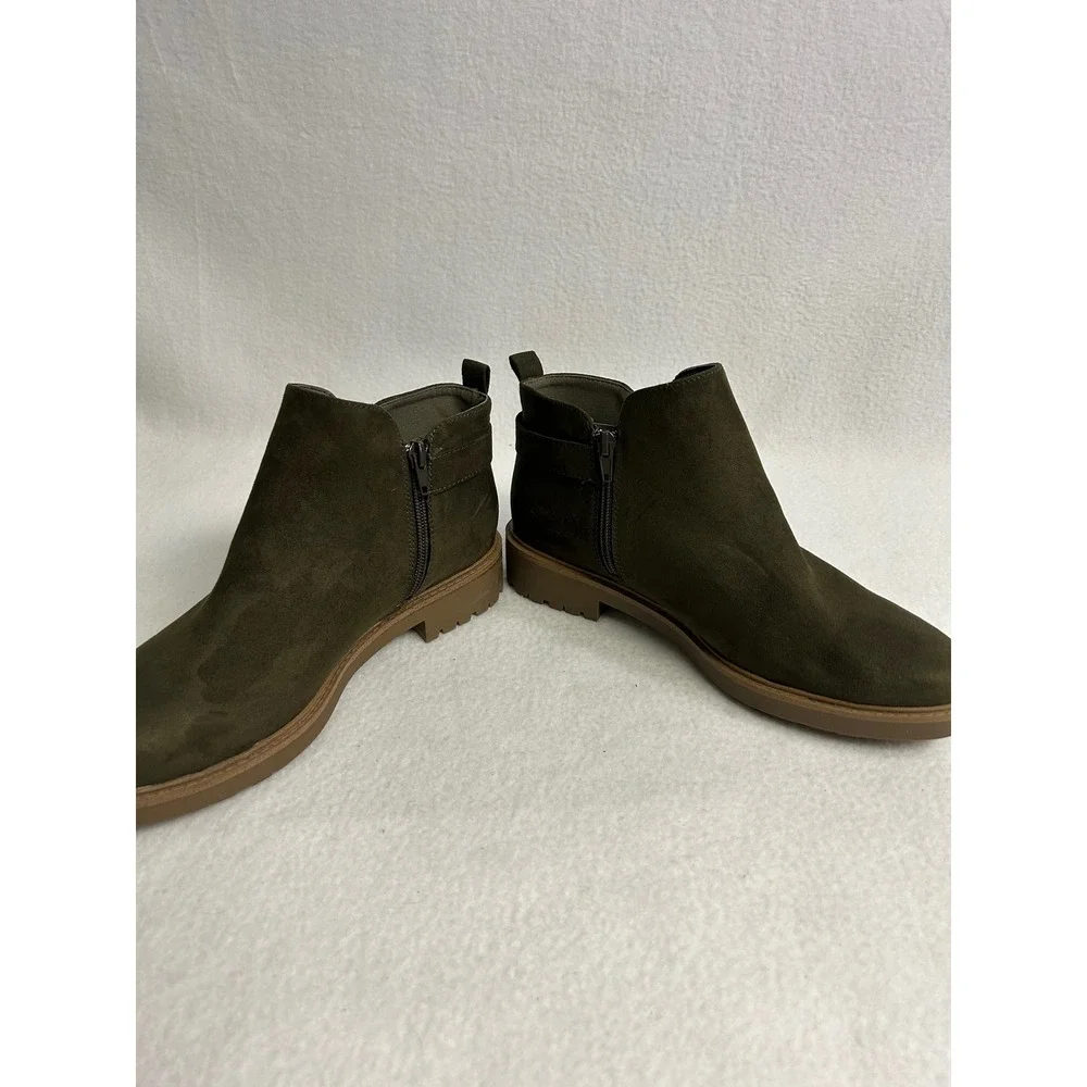 Boho Gorpcore Esprit Womens 8.5M Olive Green Sienna Ankle Bootie E1SIE60